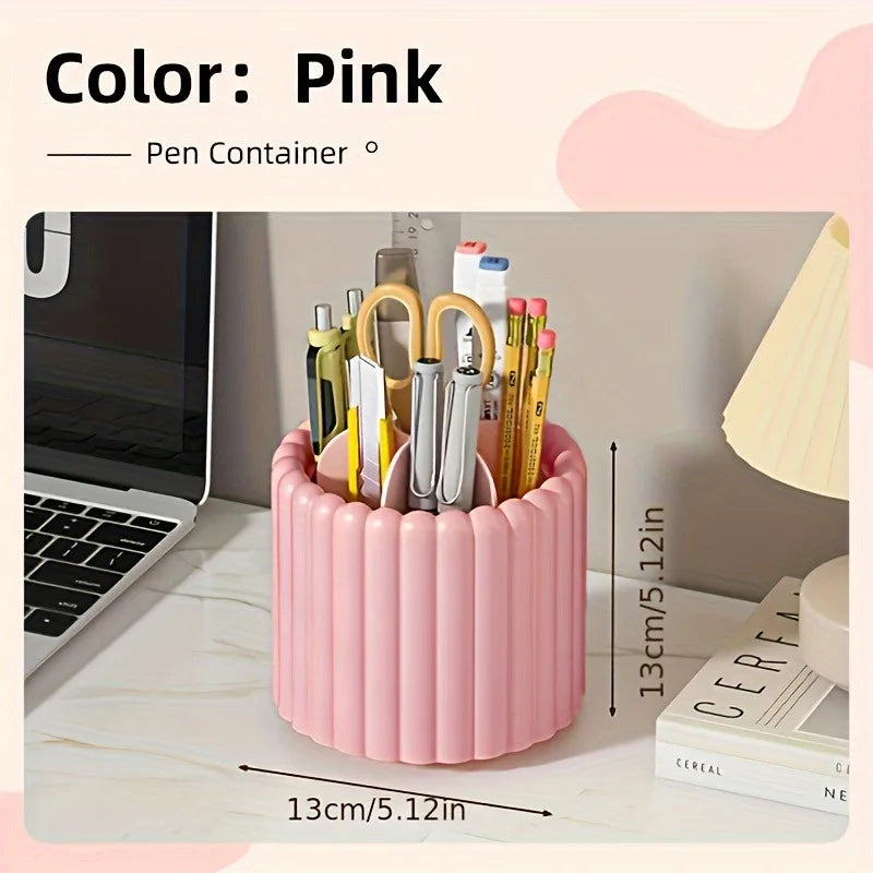 Modern 360° Rotating Desk Organizer - Space Saving Pen Holder for Home, School & Office Supplies