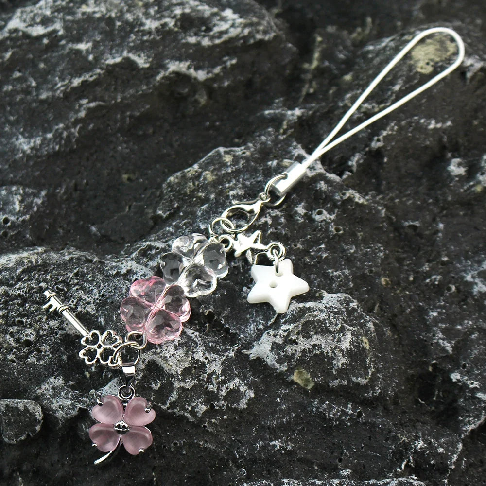 Lucky Leaf Phone Charm Pendant - Cute Key Chain Strap for Phone Case Samsung Bag Books Camera Accessories
