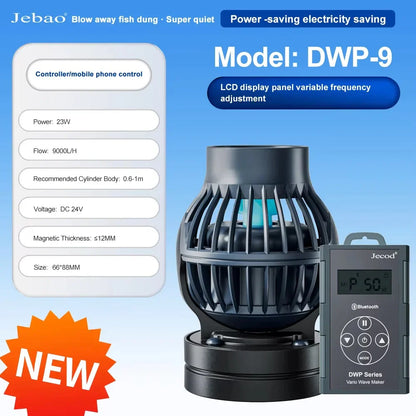 Jebao Jecod DLW Series Bluetooth Aquarium Wave Pump – 2024 Smart Mute DC Water Pump for Saltwater Fish Tanks