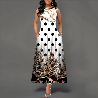 Women’s Loose Floral Vintage Maxi Dress – Ruffled Summer Party Camis, Elegant Big & Large Size Dress