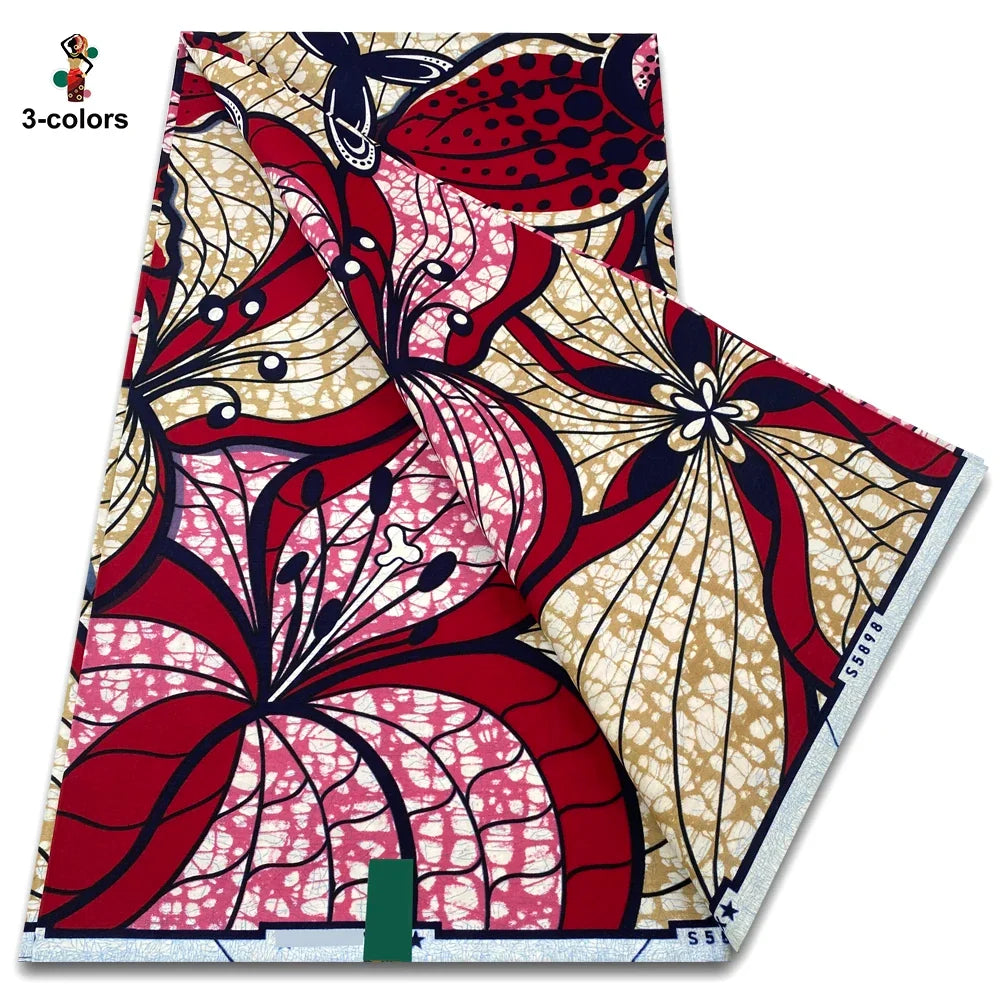 2026 Original African Wax Print Fabric - 100% Cotton Nigerian Ankara Batik Soft Pagne Material