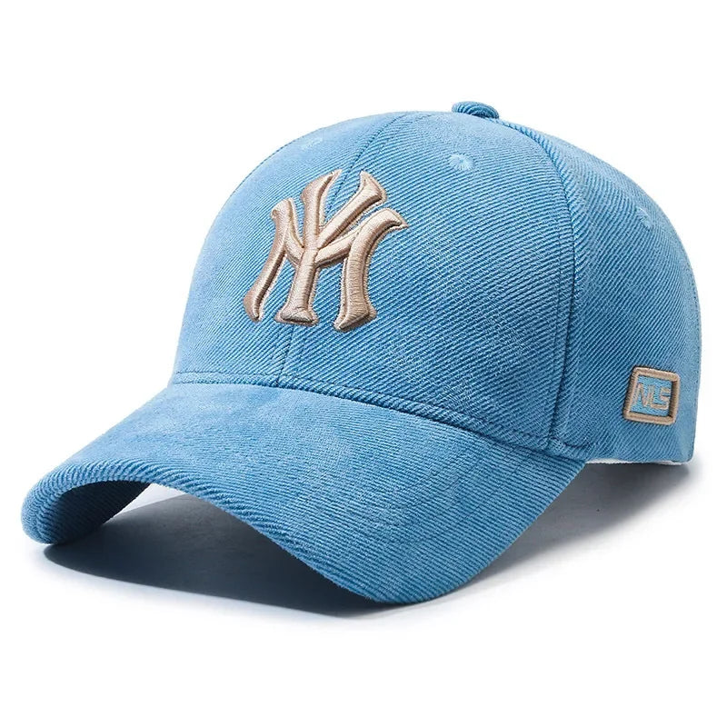 Embroidered Letter Baseball Cap - Adjustable Unisex Casual Duck Bill Sun Hat for Men & Women