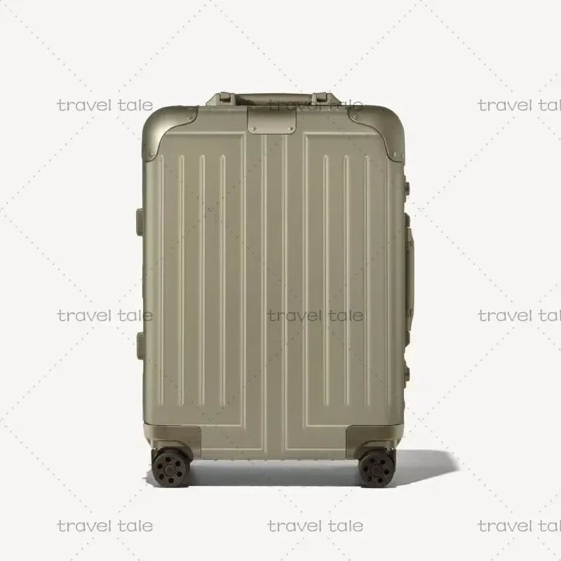 VESOCOVO Aluminum Trolley Suitcase — 20", 26", 30" Large Rolling Luggage Bag with Wheels