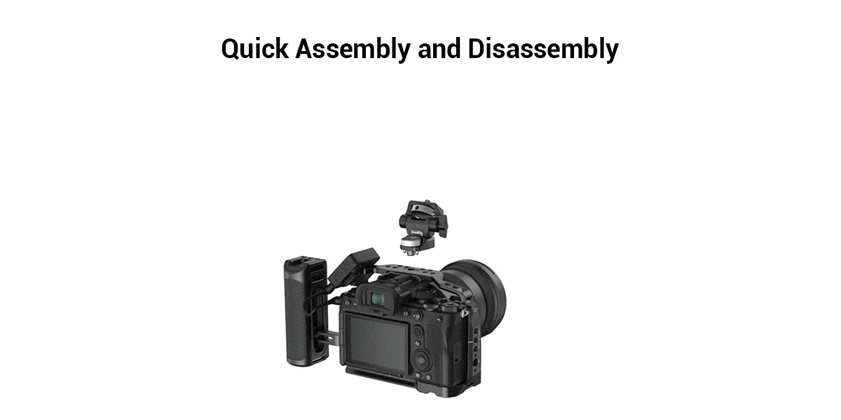 SmallRig DSLR Camera Clamp – Swivel & Tilt Adjustable Monitor Mount with Screws for Monitor, Flash Light & DIY Attachment (2903B)