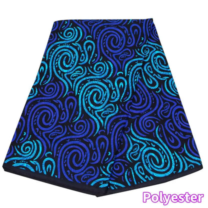 Veritable African Ankara Wax Fabric - 6 Yards Batik Polyester Textile for Dresses, Sewing & DIY Crafts