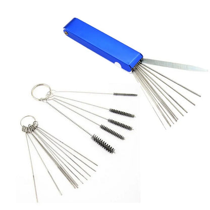 Carburetor Cleaning Tool Kit - Wire Brushes & Needles for Car, Motorcycle, Scooter & ATV Jets