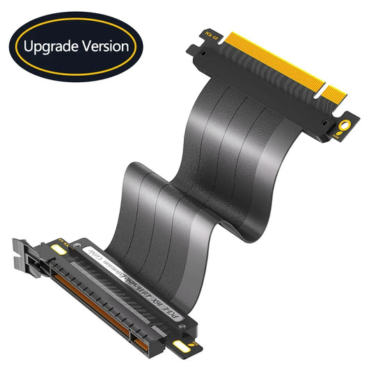 PCIe 4.0 GPU Riser Extension Cable - Shielded High Speed PCI Express 16X Graphics Card Adapter with 90/180 Degree Connector