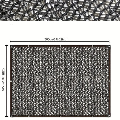 Black Shade Cloth Cover - UV Sunblock Mesh Net with Grommets for Pergola, Greenhouse, Garden & Patio Canopy