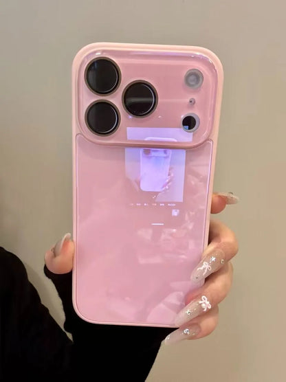 Candy Color Tempered Glass iPhone Case - Luxury Shockproof Camera Protection Bumper Cover for iPhone 17 16 15 14 13 12 Pro Max