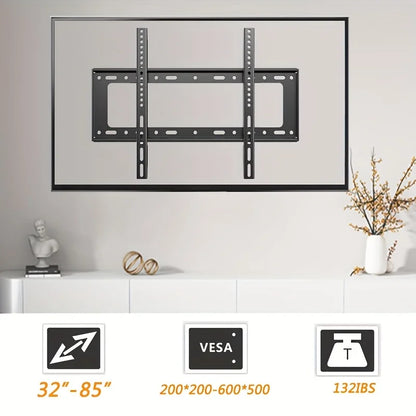 BEISHI Universal TV Wall Mount Bracket - Low Profile Fixed Mount for 30-80 Inch Flat & Curved TVs