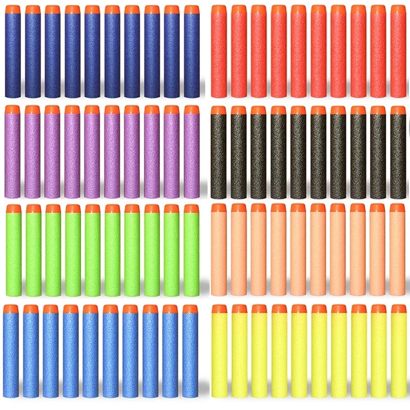 100/50PCS 7.2cm Foam Refill Darts for Nerf N-Strike Elite Blasters – Soft Bullet Toy Gun Accessories for Kids