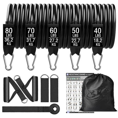300lb Booty Resistance Band Set – Elastic Workout Harness for Home, Gym, Training & Dumbbell Exercises