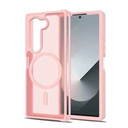 Z Fold7 Luxury Wireless Charging Case - Candy Color Translucent Magnetic Shockproof Cover for Samsung Galaxy Z Fold 7 & Fold 6