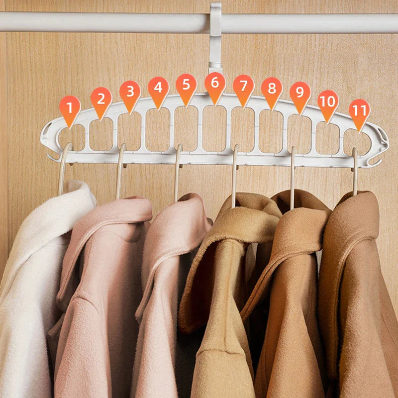 New Space-Saving Clothes Hanger – Multi-Port Closet Organizer and Plastic Scarf Storage Rack for Clothing