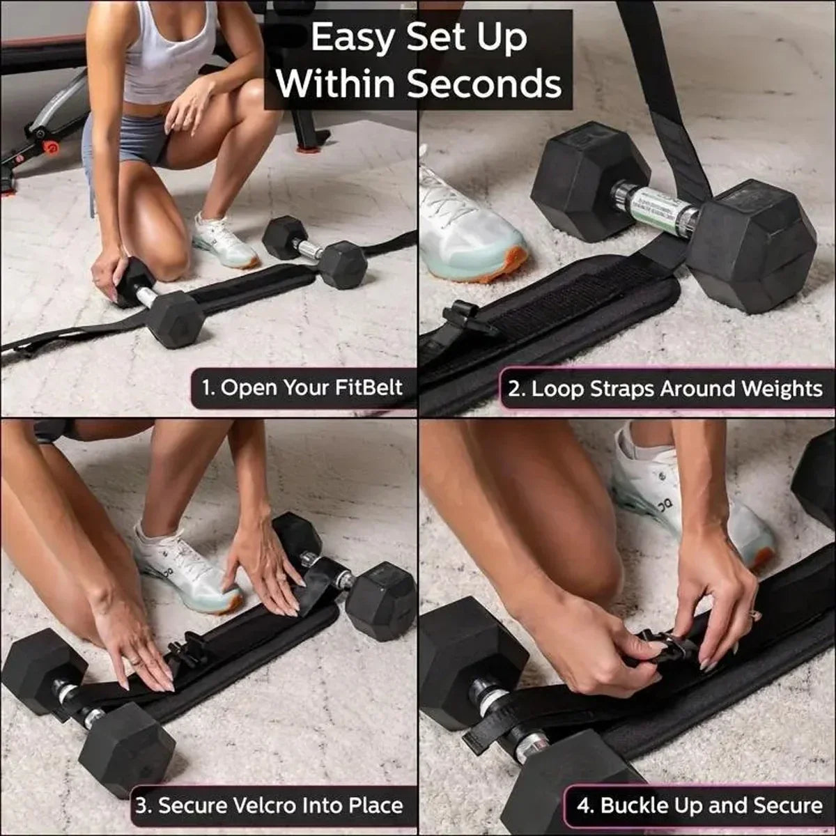 Adjustable Weighted Waist Belt - Home Workout Fitness Gear for Dumbbell Training and Hip Shaping Exercises