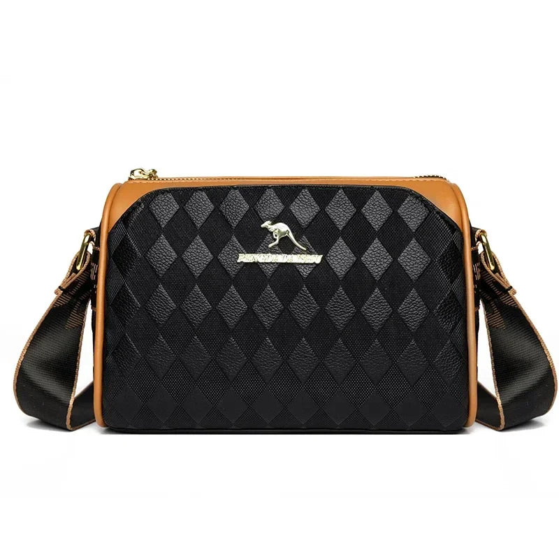 Women’s Soft Leather Shoulder Bag – Luxury Designer Vintage Crossbody & Messenger Handbag