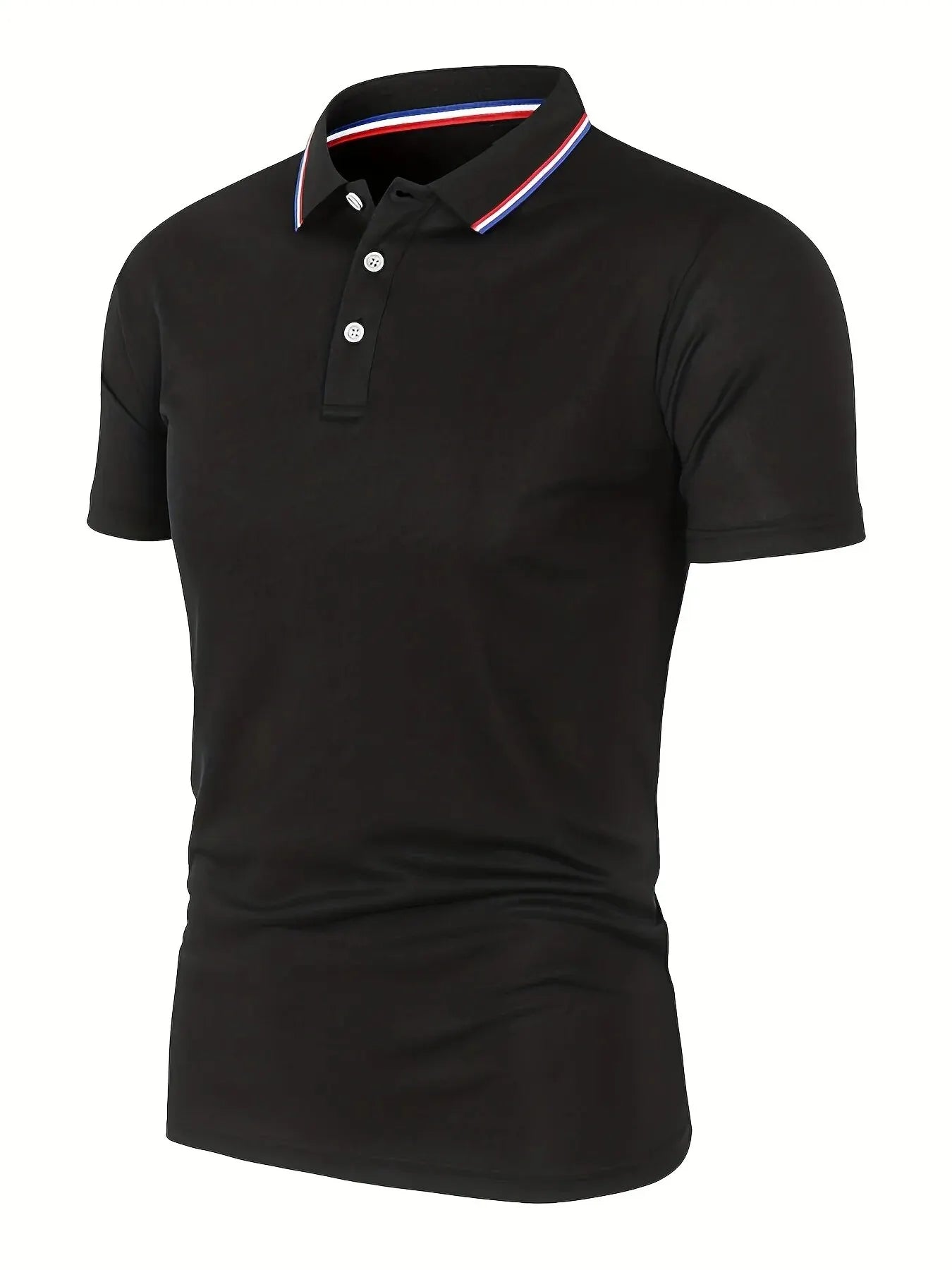 Men’s Summer Casual Polo Shirt - Breathable Solid Color Short Sleeve T-Shirt for Comfortable Everyday Wear