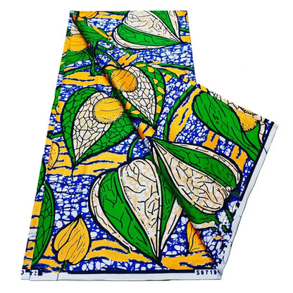 African Real Wax Print Fabric - 6 Yards 100% Cotton Ghana Ankara Loincloth Material