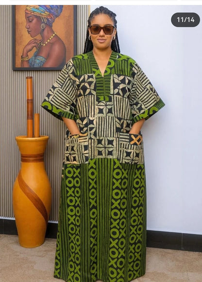 2026 Plus Size African Maxi Dress - Traditional Dashiki Ankara Kaftan Gown