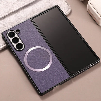 Magnetic Phone Case - Solid Color Shockproof Magsafe Wireless Charging Cover for Samsung Galaxy Z Fold 7/6/5/4/3