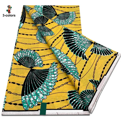 African Ankara Wax Fabric - 100% Cotton Soft Pink Pagne Fashion Print