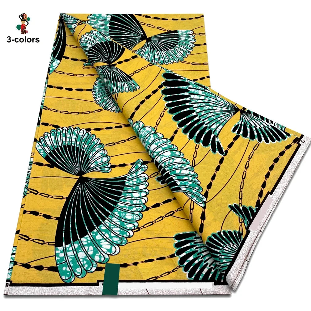 2026 Original African Wax Print Fabric - 100% Cotton Nigerian Ankara Batik Soft Pagne Material