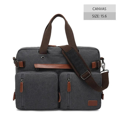 Convertible Laptop Backpack - 15.6/17.3 Inch Waterproof Nylon Travel & Business School Bag