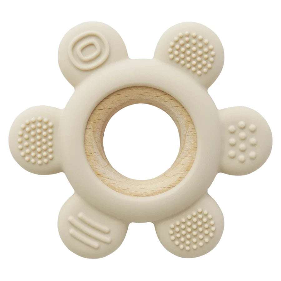 Baby Silicone Teether Necklace - Rudder Shape BPA Free Sensory Chewing Toy for Infant Teething Relief