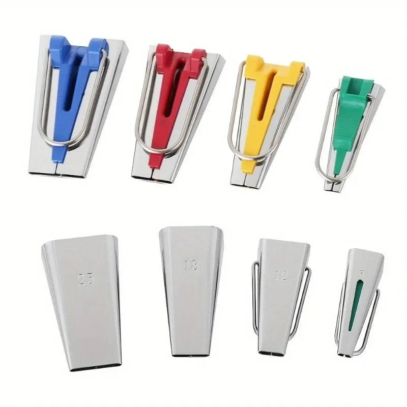 Bias Tape Maker Set - 4/5-Piece Binding & Splicing Tools for Quilting and Sewing