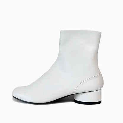 Women’s Genuine Leather Split Toe Ankle Boots - 2026 Autumn Winter Low Heel Luxury Fashion Shoes