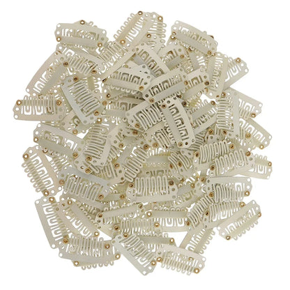 50PCS Hair Extension Snap Clips - 2.8cm Silicone Back Wig Clips for Clip-In Hair Extensions