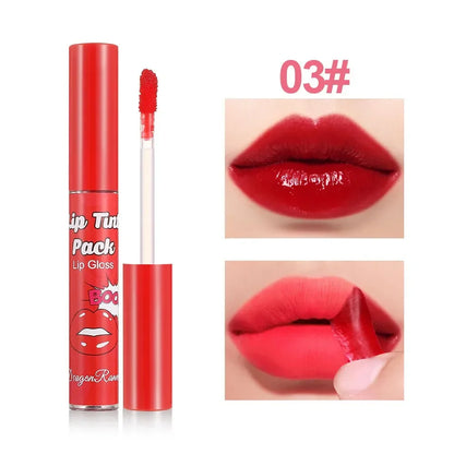 Peel-Off Waterproof Lip Glaze & Lip Stain – Long Lasting Non-Stick Matte Red Liquid Lipstick with Tattoo Tint Effect for All-Day Wear Makeup