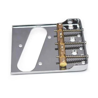 Pro Telecaster TL Bridge Upgrade — 6-Point Brass Saddles with Ashtray Design, CNC Aluminum Base for Vintage Tone Enhancement