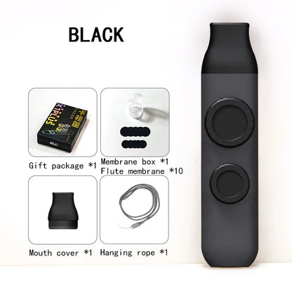 Double-Hole Kazoo Instrument - 10 Membranes Easy-to-Learn Fun Musical Instrument for Parties, Travel & Live Performances