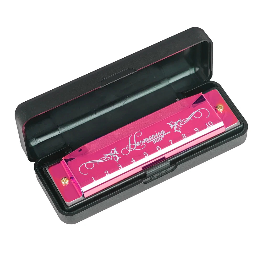 IRIN 10 Hole C Key Harmonica - Colorful Beginner Woodwind Instrument for Music Learning & Performance