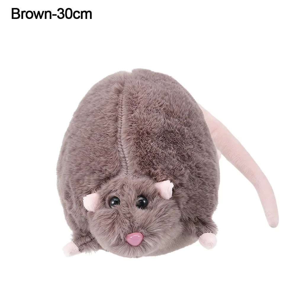 Cute Mouse Plush Doll 35/50cm - Cartoon Flower Branch Rat Stuffed Animal Birthday Gift