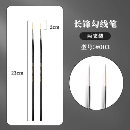1/2/3/5PCS Rigger Artist Paint Brushes – Extra Long Fine Point Liner Brushes for Scale Models, Nail Art, Acrylic, Oil & Watercolor