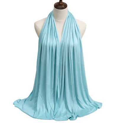 Women's Modal Cotton Jersey Hijab - Soft Solid Color Muslim Headscarf for Ramadan & Everyday Wear