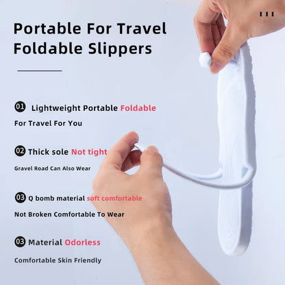 Portable Folding Travel Slippers – Non-Slip Beach & Hotel Flip-Flops for Couples