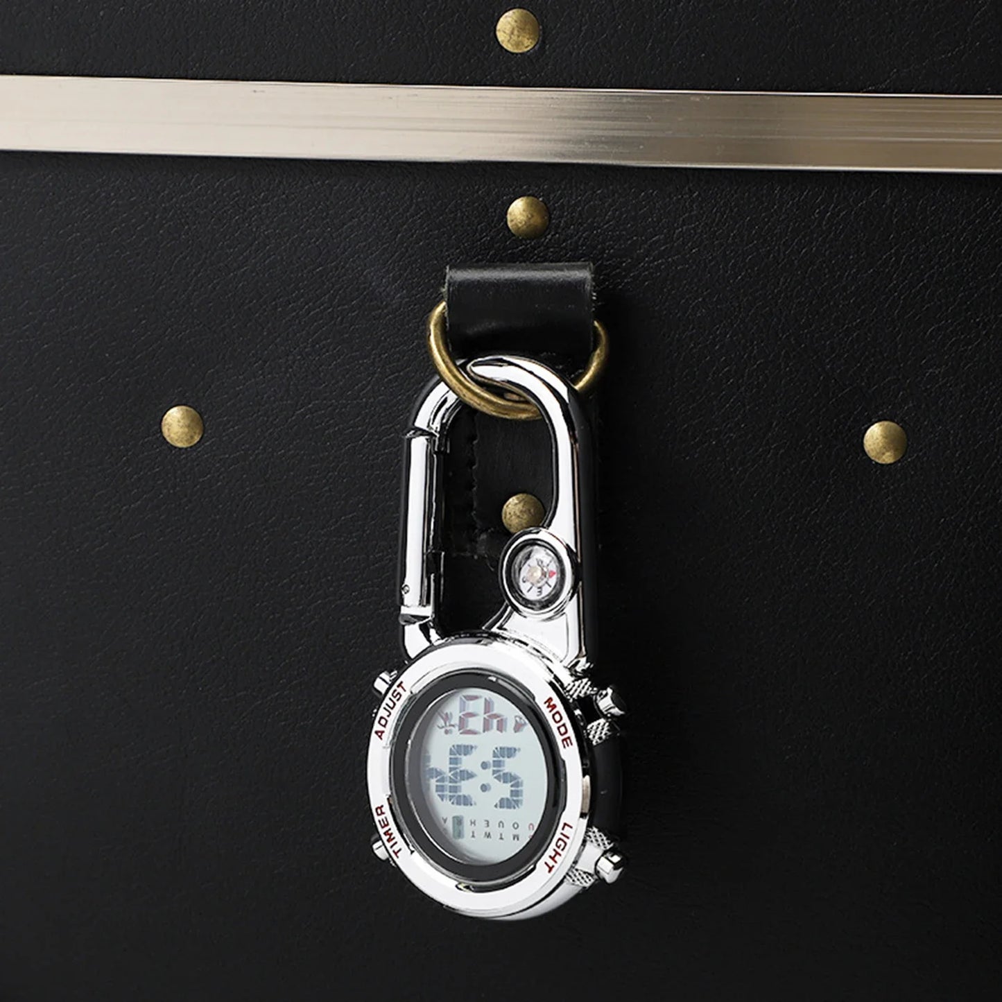 Multifunctional Luminous Carabiner Watch - Electronic Pocket and Waist Watch for Outdoor Sports