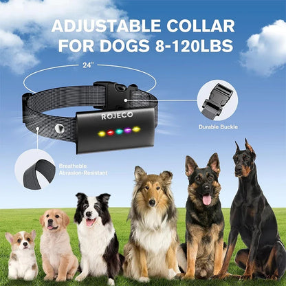 ROJECO Remote Dog Training Collar - 1600FT Waterproof IP67 Electric Bark Control Collar for Pet Training