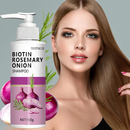 Biotin Rosemary Onion Shampoo - Strengthening Hair Care Formula for Root Support, Moisture & Thicker Looking Hair