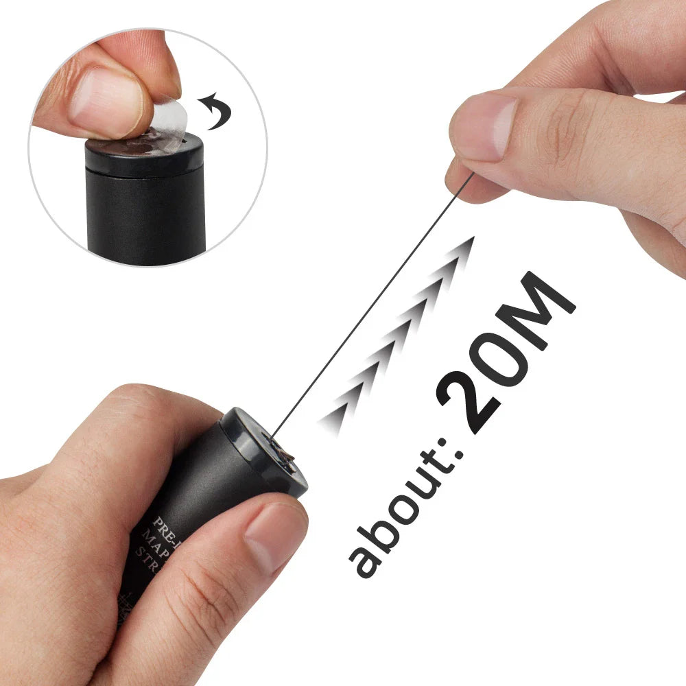 Pre-Inked 20M Microblading Mapping String Bottle – White Eyebrow Thread Marker for Permanent Makeup Tattoo Brows