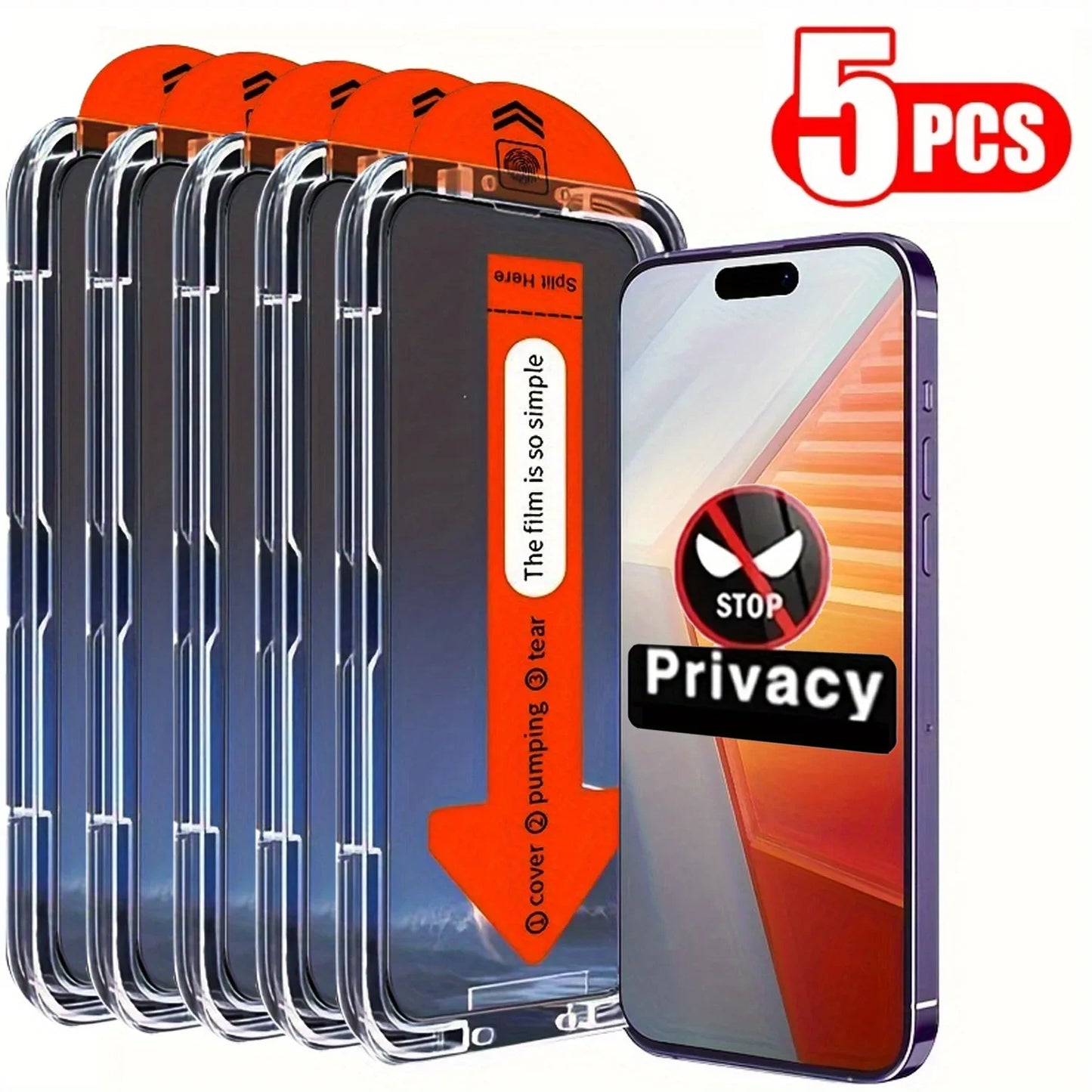 Anti-Spy Privacy Tempered Glass Screen Protector for Samsung Galaxy A Series - HD Security Film with Scratch Protection