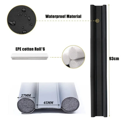 Door Bottom Seal Strip - Thickened Soundproof Windproof Dustproof Bug Blocking Draft Excluder for Home Bedrooms