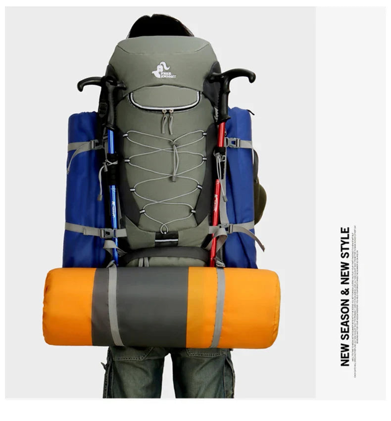 75L Camping & Hiking Backpack with Rain Cover - Outdoor Travel, Trekking & Climbing Rucksack for Men