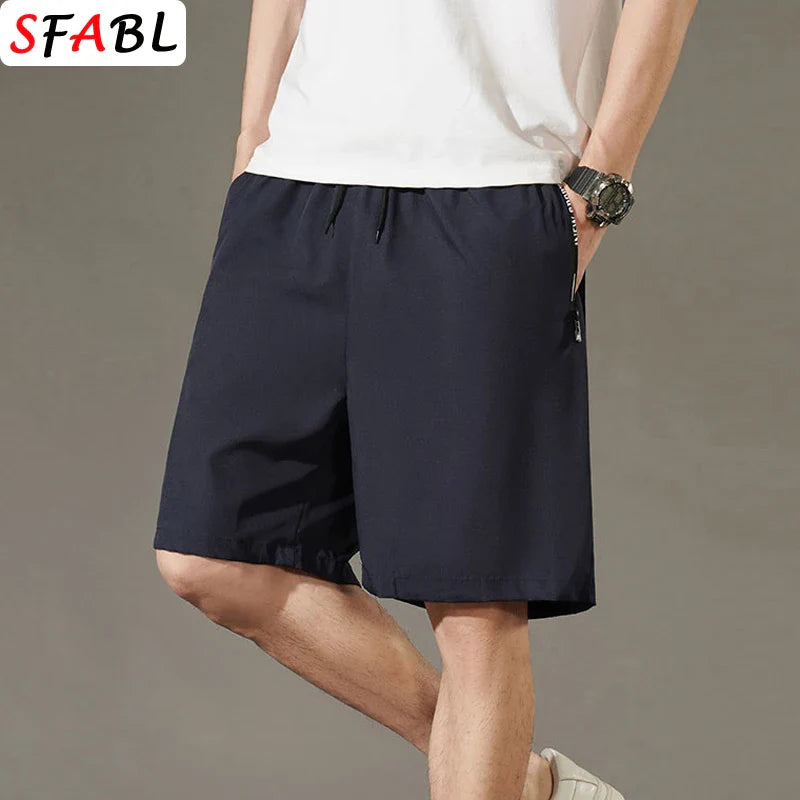 Men's Summer Beach Shorts – Quick-Drying, Breathable Elastic Fitness & Running Casual Shorts
