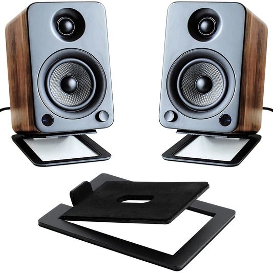 Carbon Steel Speaker Stand Base - Shock Absorbing Tabletop Audio Support