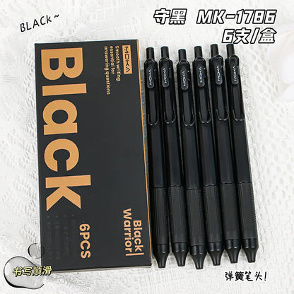 Retractable Gel Ink Pen - 0.5mm Quick-Drying Black Ink with Silicone Grip & Smooth Writing