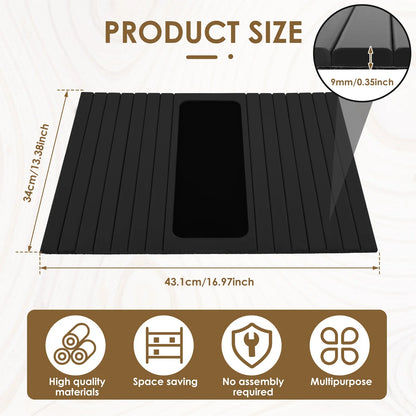 Wooden Sofa Arm Tray – Folding Design, Sturdy & Convenient Tray for Storage and Home Use